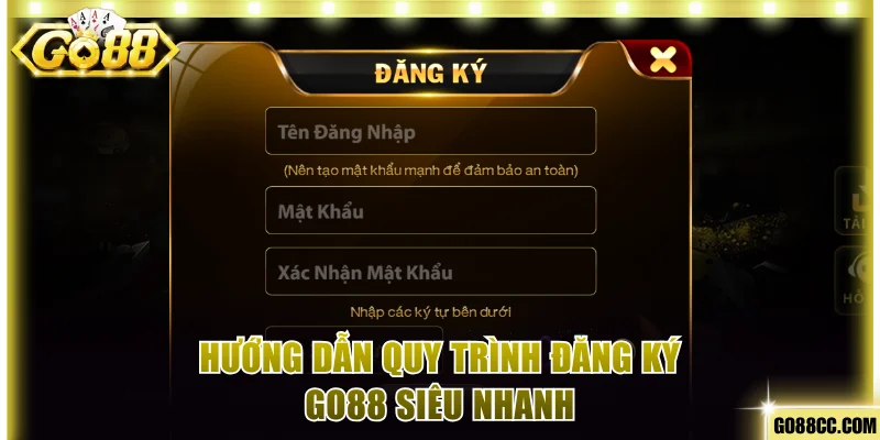 Hướng dẫn Go88 thao tác đăng ký miễn phí