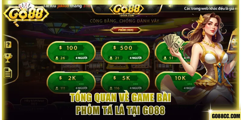 Tổng quan về game bài Phỏm Tá Lả tại Go88